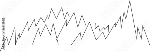 a jagged line graph on a white background  business data visualization