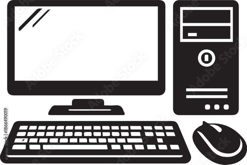 vector computer icon set