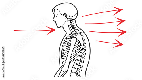 “Back pain human spine SVG illustration, minimal line art, medical infographic style”