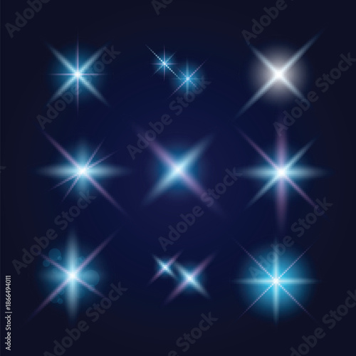 Glowing blue starburst pattern on dark background