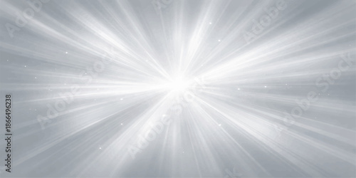 An abstract blue sky backdrop featuring a bright star burst with glowing sunlight rays and a flare beam design for a high-energy summer nature wallpaper illustration