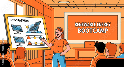 Renewable Energy Bootcamp Presentation Solar Panels and Sustainable Solutions.