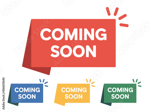 Colorful Coming Soon Announcement Banners