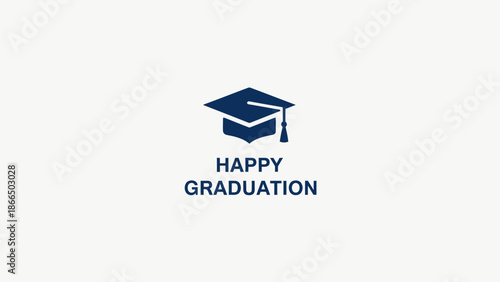 Happy Graduation Celebrate Academic Achievements with a Stylish Square Academic Cap