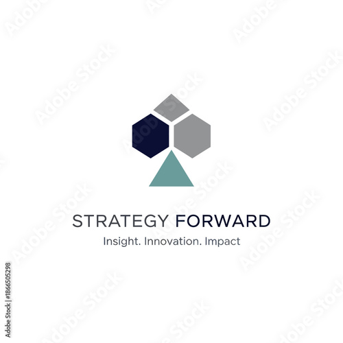 Geometric Shapes Forming a Corporate Logo.