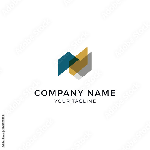 Geometric Logo Design with Company Name.
