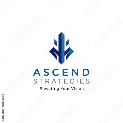 Ascend Strategies Logo Corporate Branding Identity.