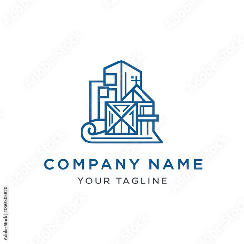 Modern Minimalist House Icon Logo Design.