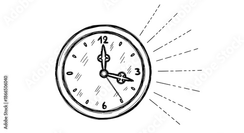 Alarm Clock Ringing with Loud Noise.