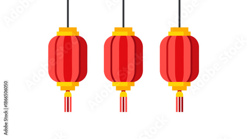 Traditional Chinese Red Lanterns Hanging Decoration