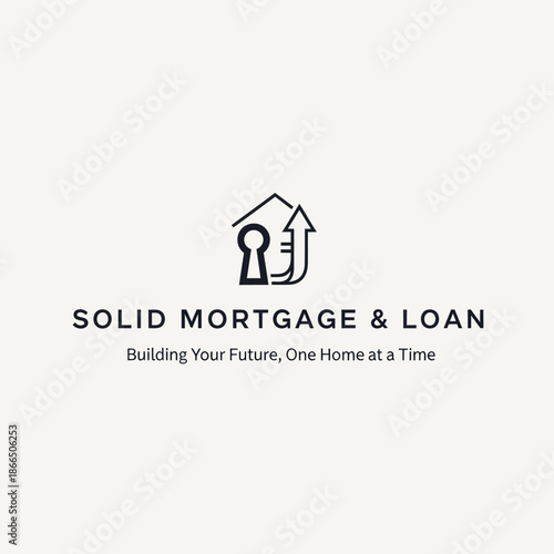 Mortgage Loan Company Logo Design Concept.