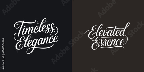 Timeless elegance and elevated essence custom lettering designs for luxurious branding and sophisticated products