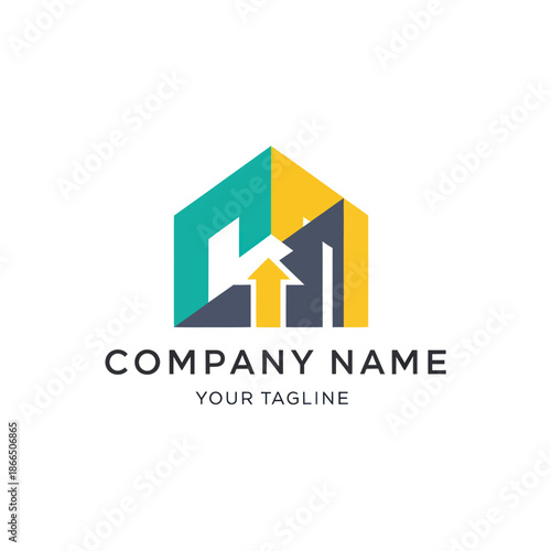 Modern Logo Design Template with Arrow. Free Download Modern Logo Design Template with Arrow. - GFXLoad