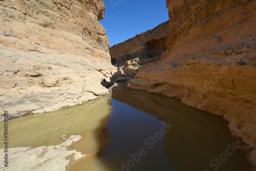 Sesriem Canyon nach der Regenzeit (Wüste Namib in Namibia)