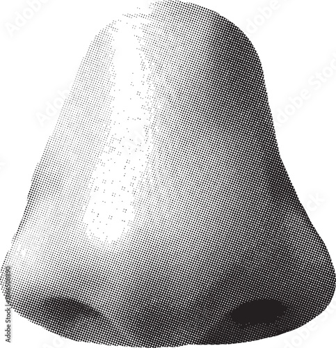 A detailed stippled illustration of a human nose, highlighting its form and structure