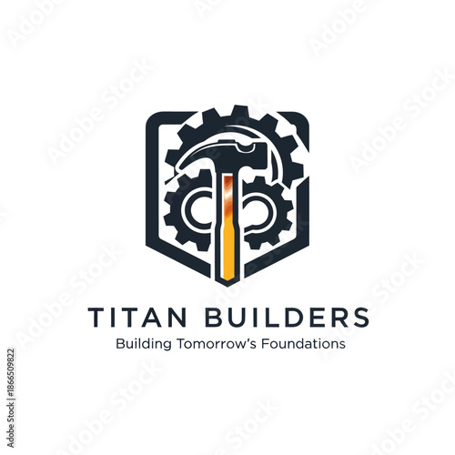 Titan Builders Logo with Hammer and Gears.