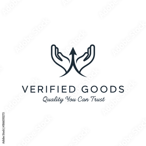 Verified Goods Logo Hands Quality Trust.
