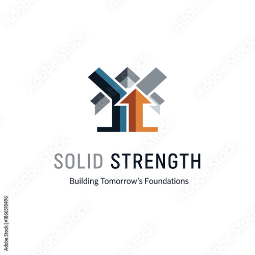 Solid Strength Logo with Geometric Shapes.
