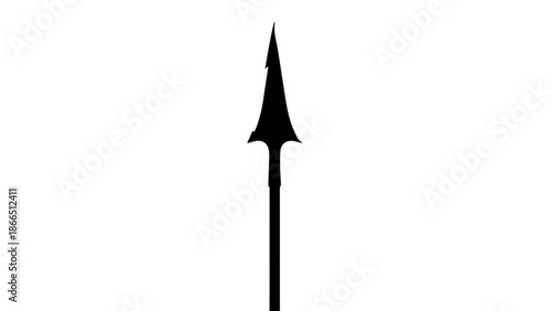 Single black arrow pointing upwards isolated on white background, Vector