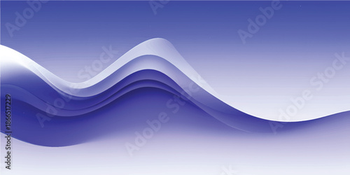 An abstract blue wave background featuring digital motion lines and light curves creates a professional technology vector design for a modern business banner or web wallpaper backdrop