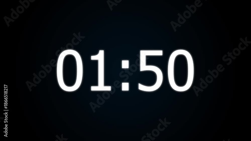 2-minute timer countdown animation, countdown timer two animation from 120 to 0 countdown one minute countdown timer animation. Workout fitness countdown animation. countdown on digital clock