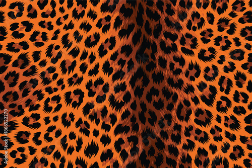 Vibrant African abstract leopard skin pattern, a wild animal fur print for exotic texture and design projects, showcasing the captivating beauty of untamed wildlife and raw natural essence