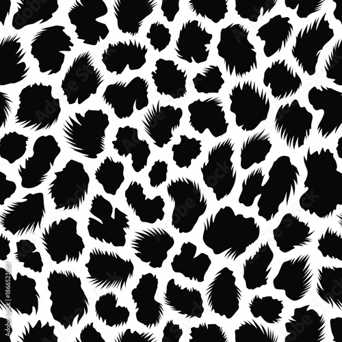 Dynamic abstract African leopard fur skin pattern print, a seamless animal spot background design evoking wild nature and exotic safari style