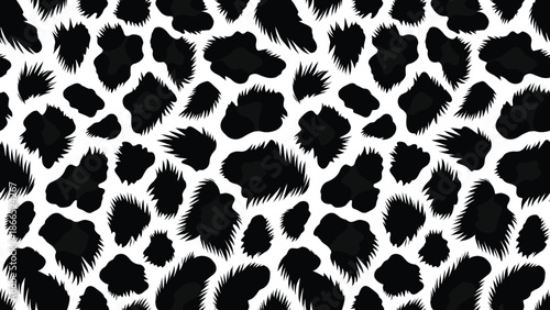 An abstract leopard print pattern illustrating natural animal fur skin textures, reminiscent of vibrant African wildlife motifs, perfect for diverse design applications and artistic backdrops