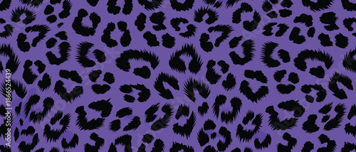 Vibrant purple leopard pattern print, an abstract animal fur skin design reminiscent of African wildlife. This bold and exotic texture brings a unique wild beauty