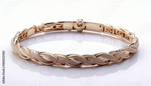 Elegant Braided Gold Bracelet - A Luxurious Accessory for Any Occasion.