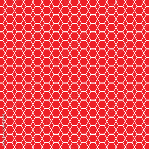 White Hexagon Honeycomb Pattern Wallpaper and Banner on Red Background
