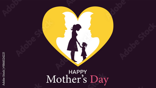 Happy mother's day celebration with heartfelt love and affection