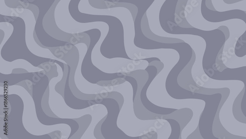 Gray abstract camouflage pattern, wavy fluid shapes, organic layered texture, modern neutral design background, flat vector illustration