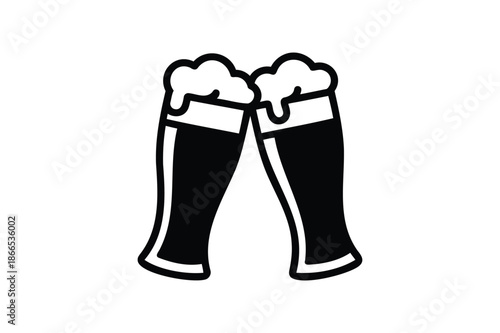 Two Glasses of Beer Clinking Icon