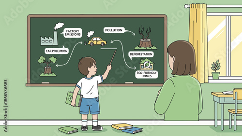 Engaging Class Presentation About Environmental Issues And Sustainable Solutions In Classroom