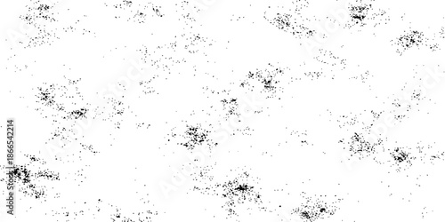 Abstract grunge background with black ink splat and liquid paint splashes creates an old paper texture pattern featuring artistic dust and vector splatter on a dark wall design