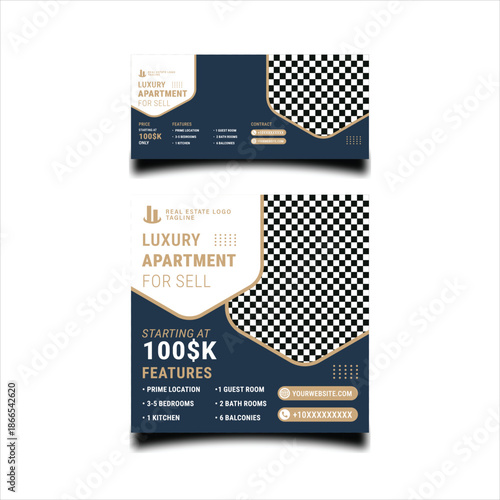 real estate, luxury home, property sale, elegant design, social media post, web banner, dark theme, gold aesthetic, house listing, apartment, villa, premium, marketing, architecture, 