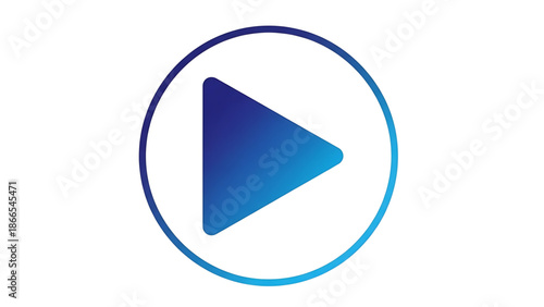 A blue play button icon in a circle, symbolizing media playback and action