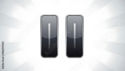A vector graphic illustration of two toggle switches on a white background