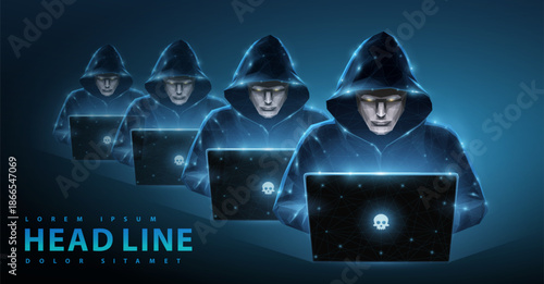 Fast modern express passenger train on high speed railway moving from flash light. Futuristic technology, hi tech future digital transport concept. Low pole 3d abstract illustration

