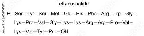 Tetracosactide, chemical structure of tetracosactide, drug substance
