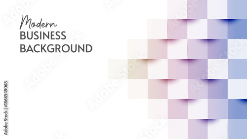 White background with geometric elements for business presentation