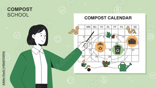 Compost Calendar At School To Promote Waste Management For Sustainable Living