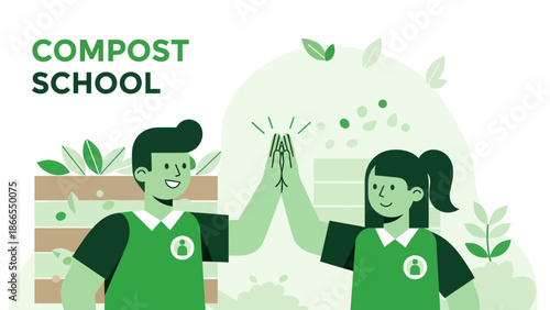 Compost School Initiative Students Teamwork For Environmental Sustainability Education