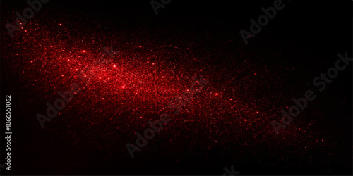 Red and black abstract background featuring a bright motion of fire and light with glowing stars and energy flames in a dark space pattern design