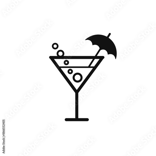 Black coffee cup with steam on saucer in minimalist style  