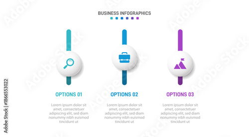 Progress bar featuring 3 arrow-shaped elements, symbolizing the three stages of business strategy and progression. Clean timeline infographic design template. Vector for mobile presentation.