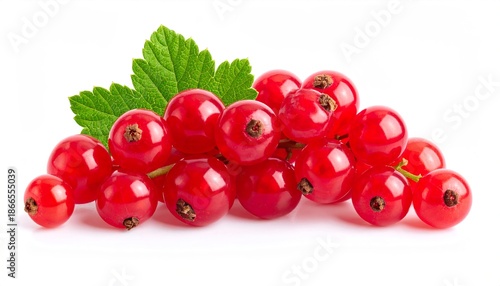 Świeże czerwone porzeczki na białym tle1