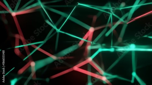 Entangled Network: Dynamic Connection of Red and Green Geometric Structures