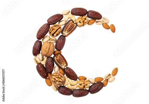 mixed nuts letter c arrangement edible decor